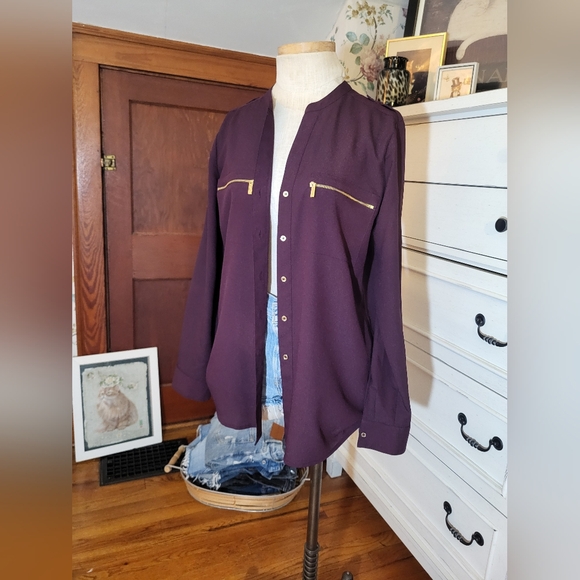 Calvin Klein blouse sz M - Picture 2 of 7